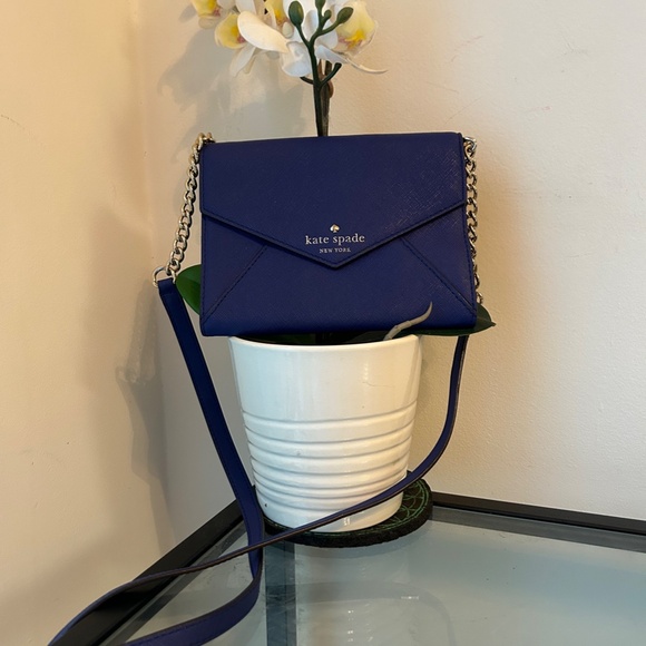 kate spade Dark Blue Purple Mini Crossbody With Gold Hardware - Picture 3 of 7